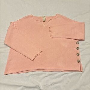 J. Jill Light Pink Cotton Knit Top